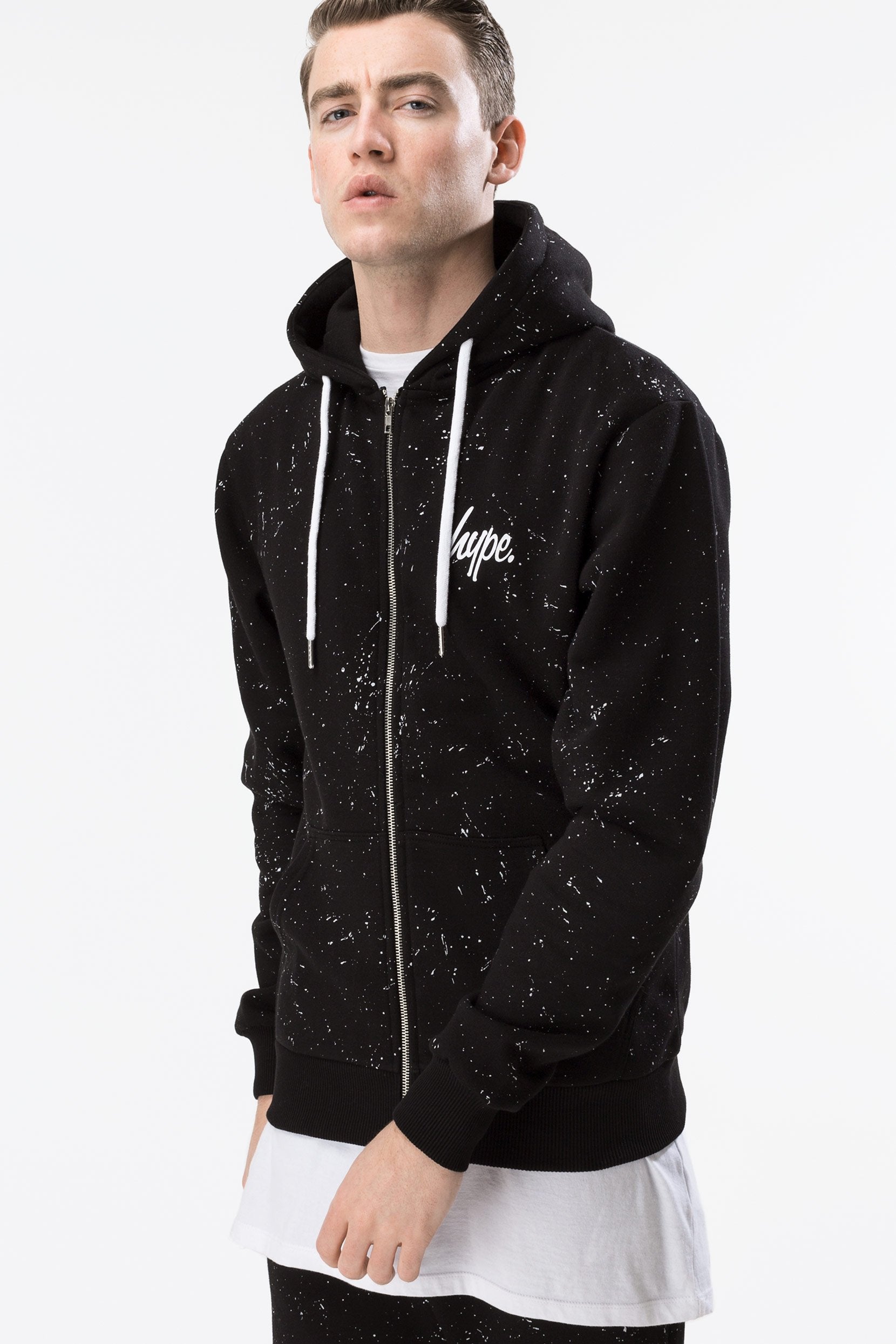 AOP Speckle Men's Zip Hoodie