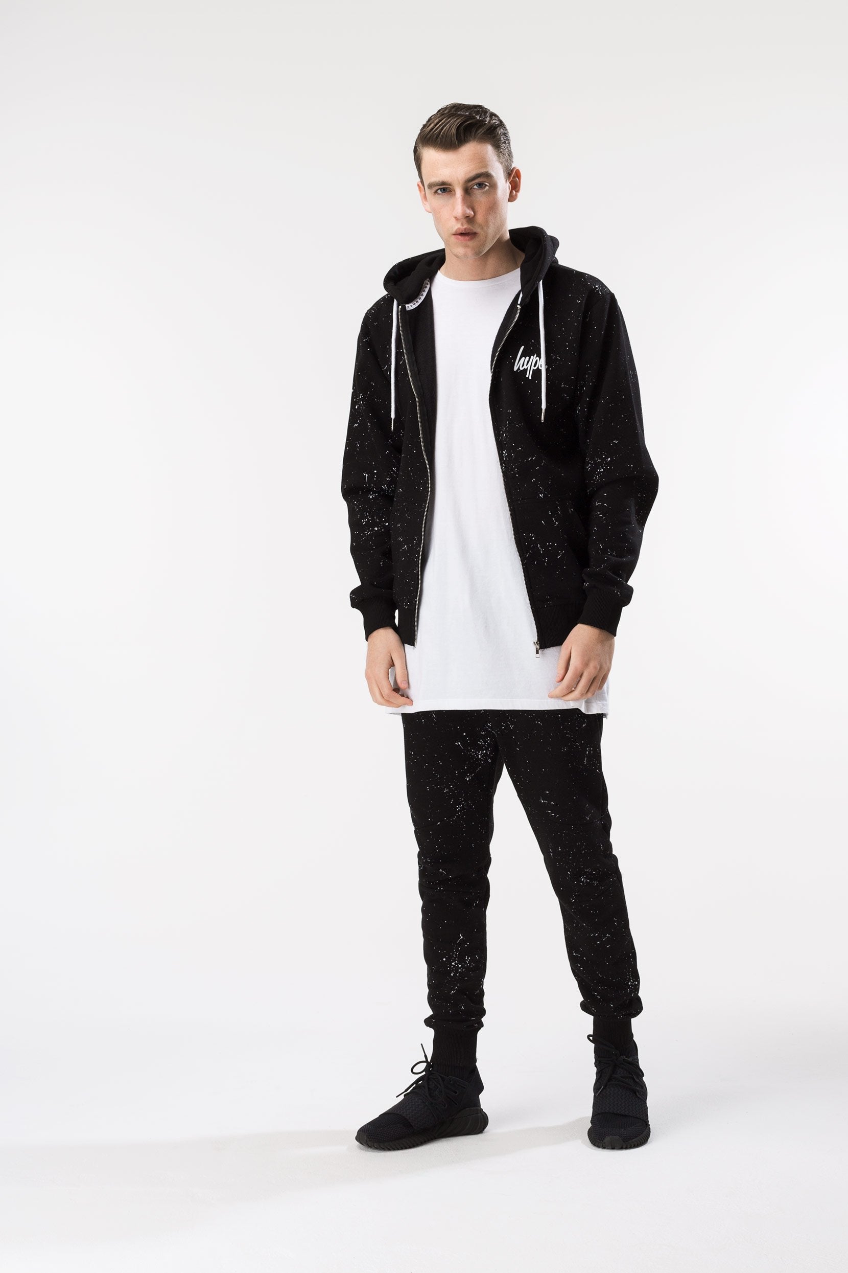 AOP Speckle Men's Zip Hoodie