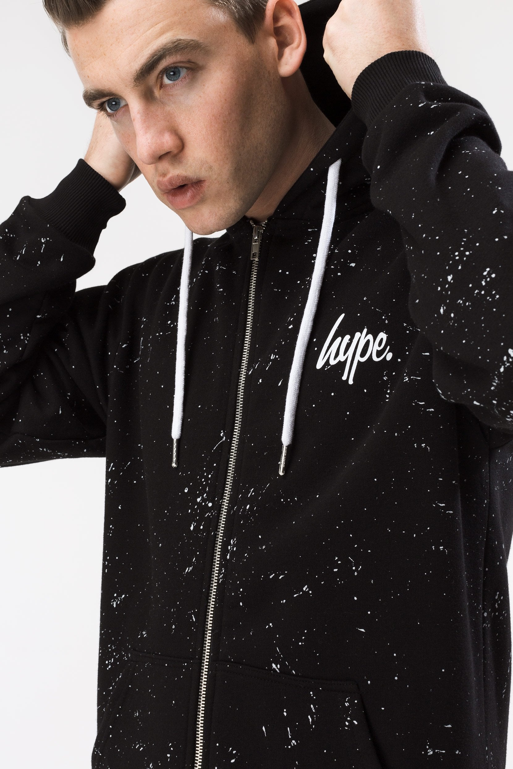 AOP Speckle Men's Zip Hoodie