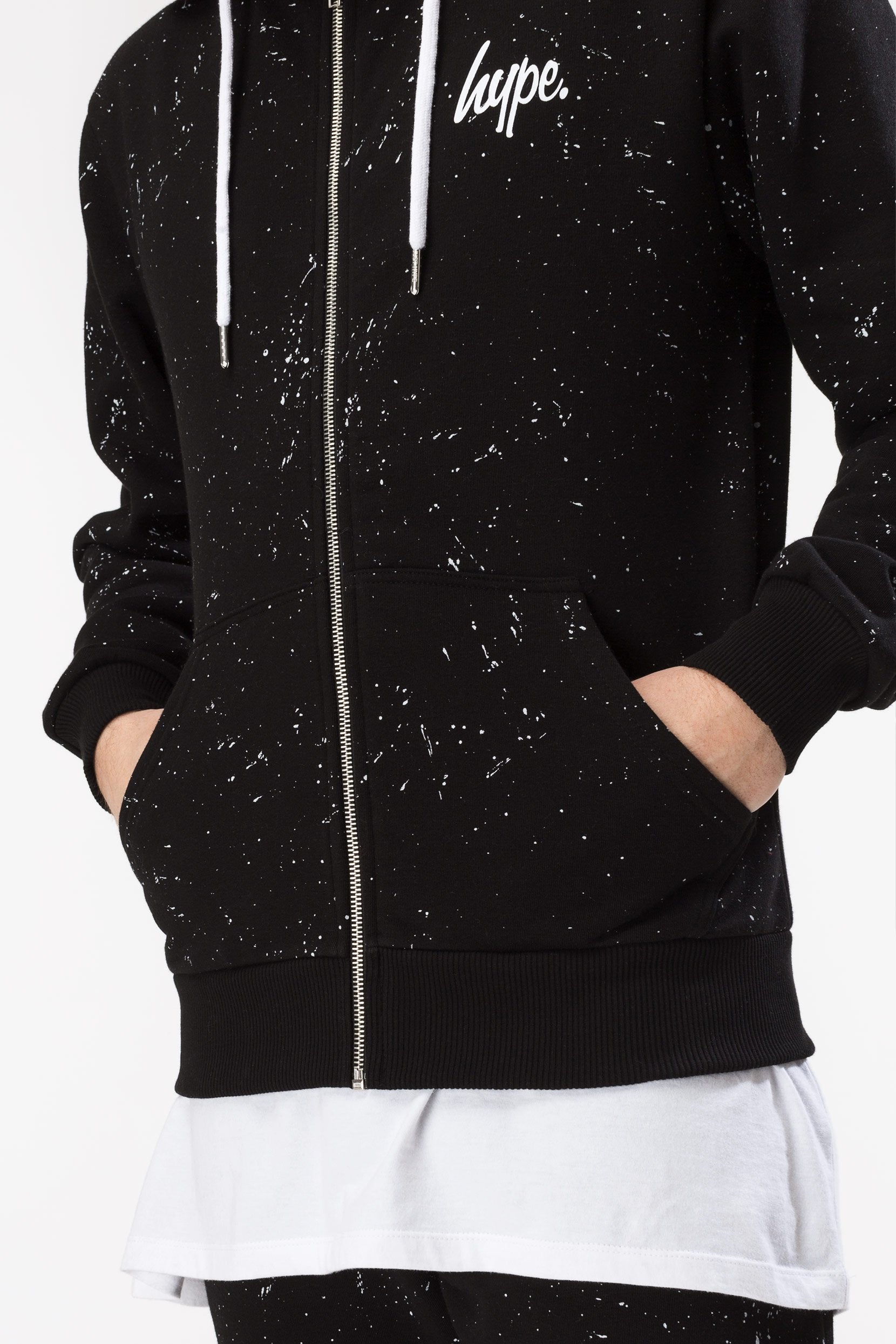 AOP Speckle Men's Zip Hoodie