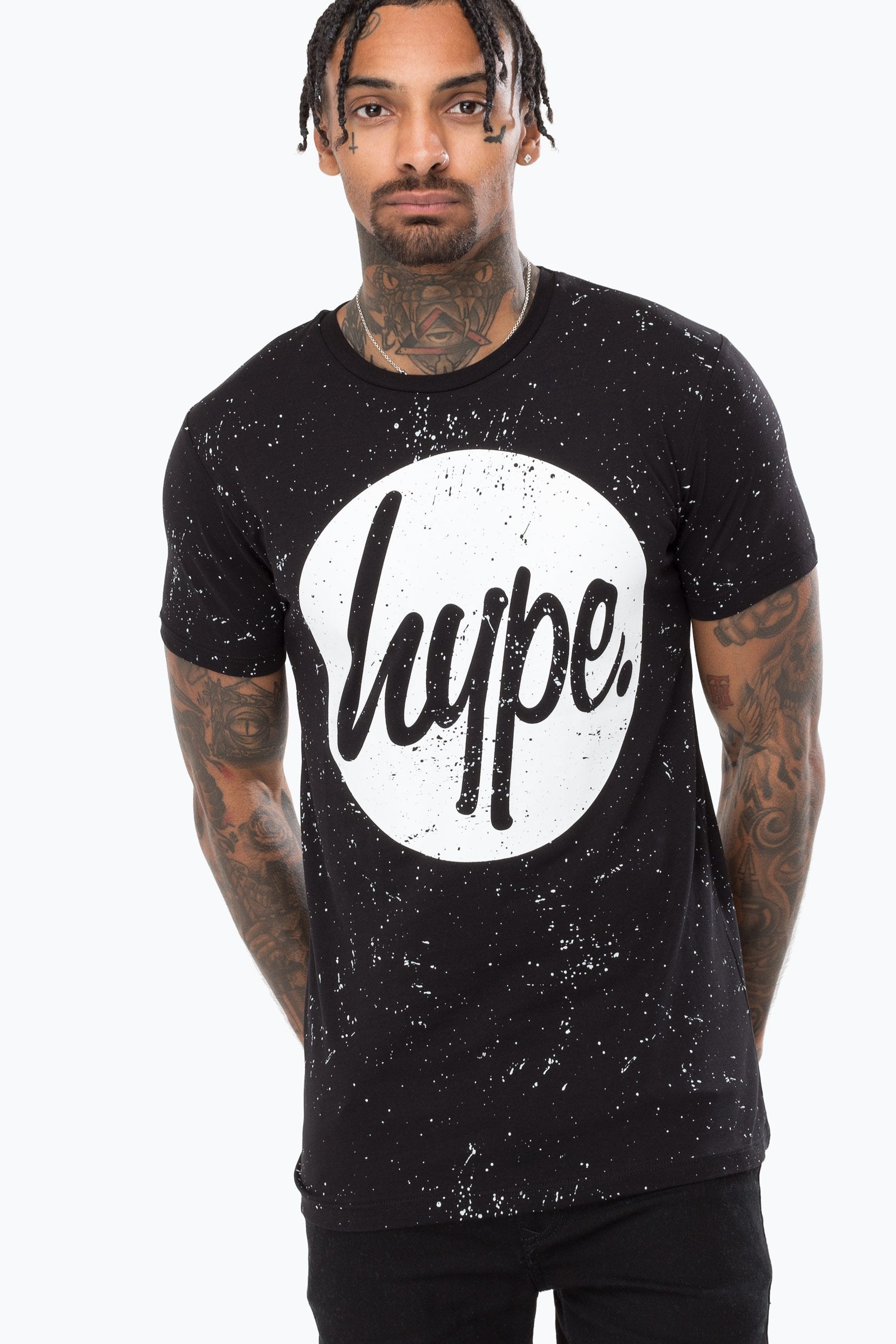 Black Speckle Circle Men's T-Shirt