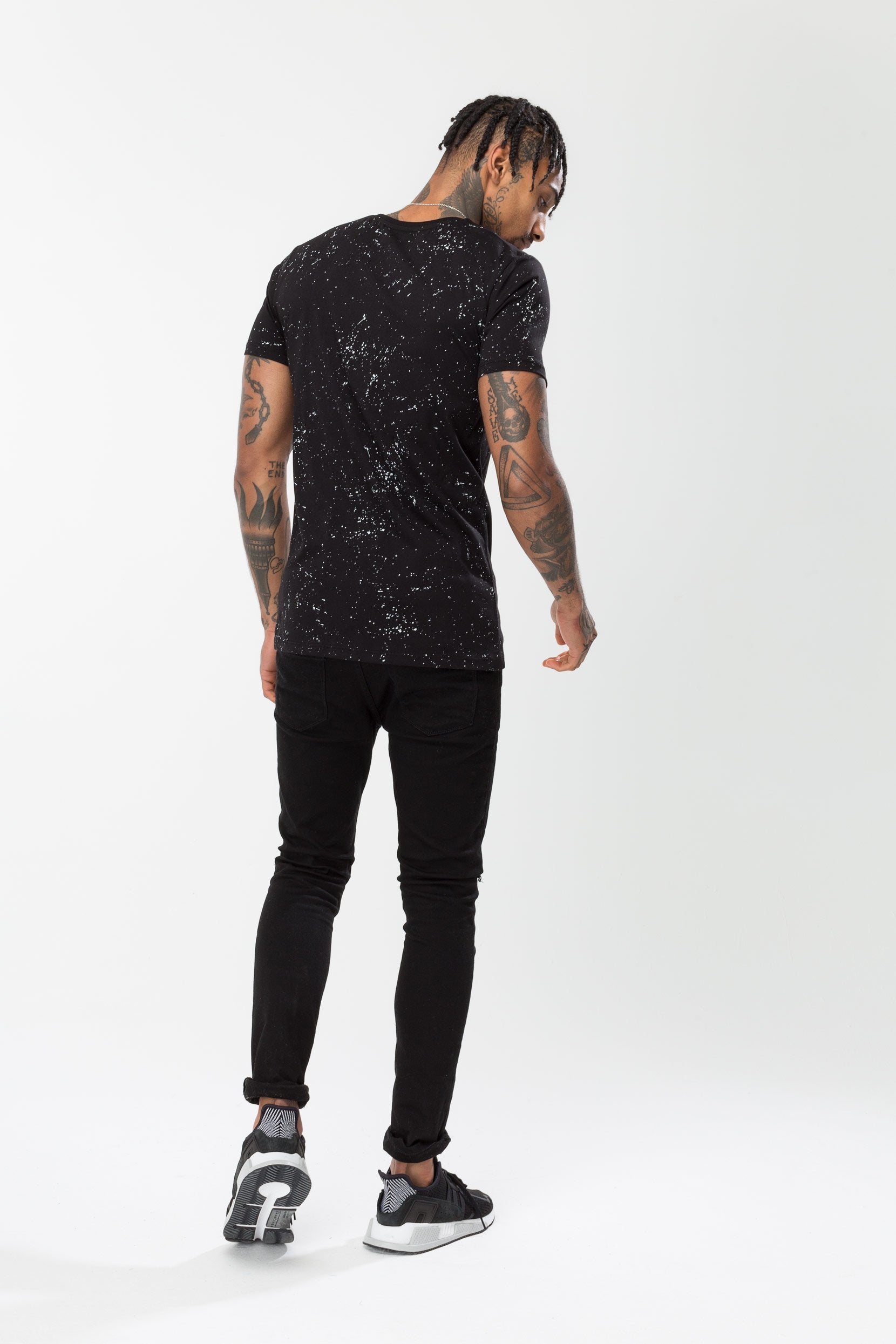 Black Speckle Circle Men's T-Shirt