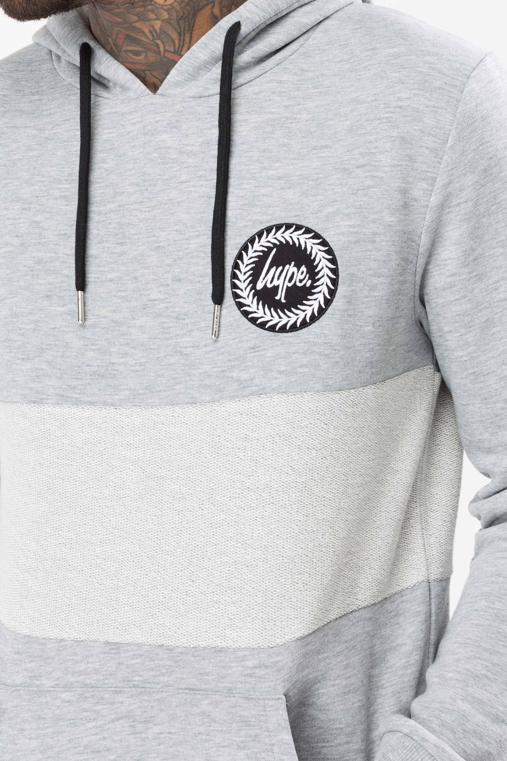 Grey Loopback Crest Men's Pullover Hoodie