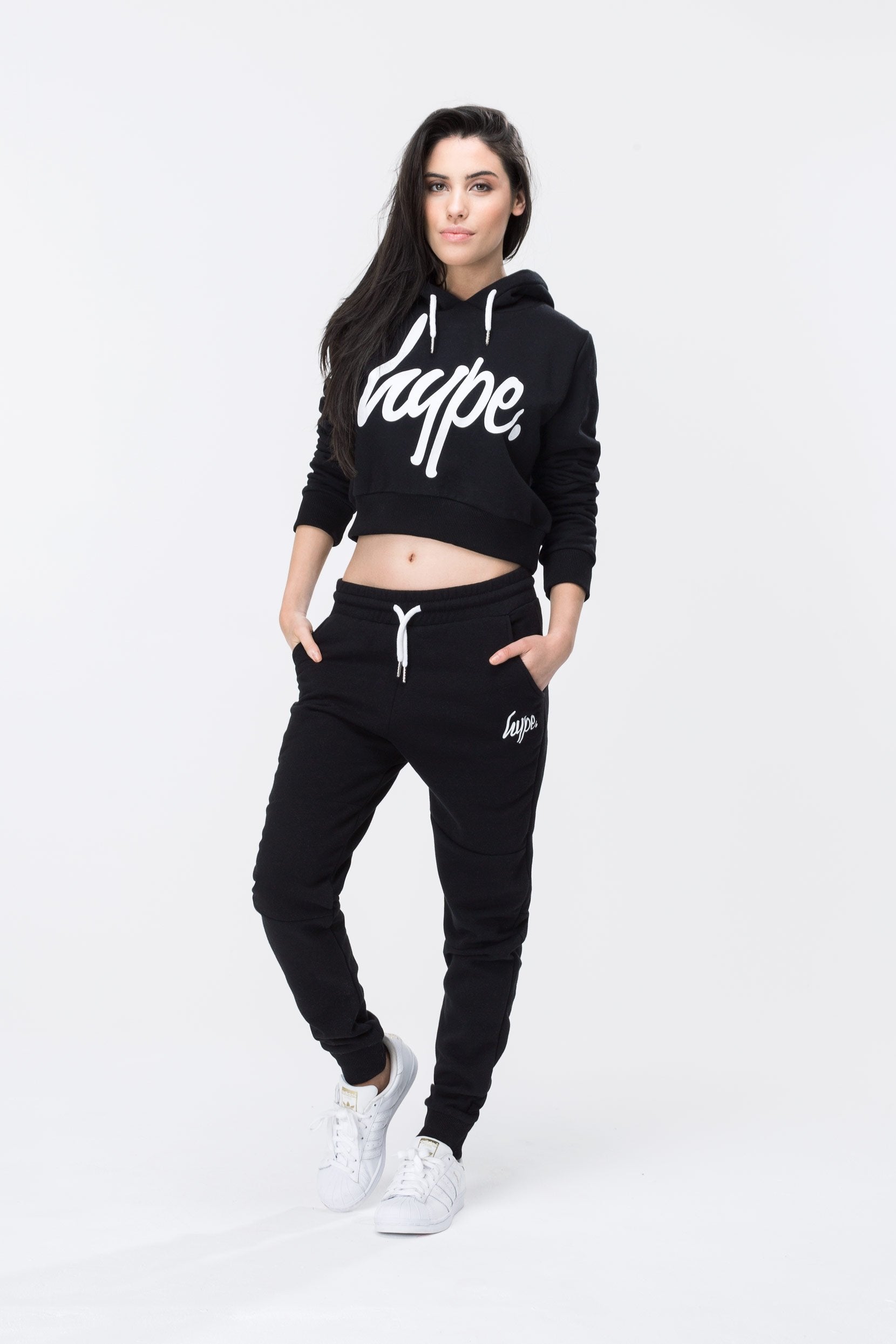 Script Women's Crop Hoodie