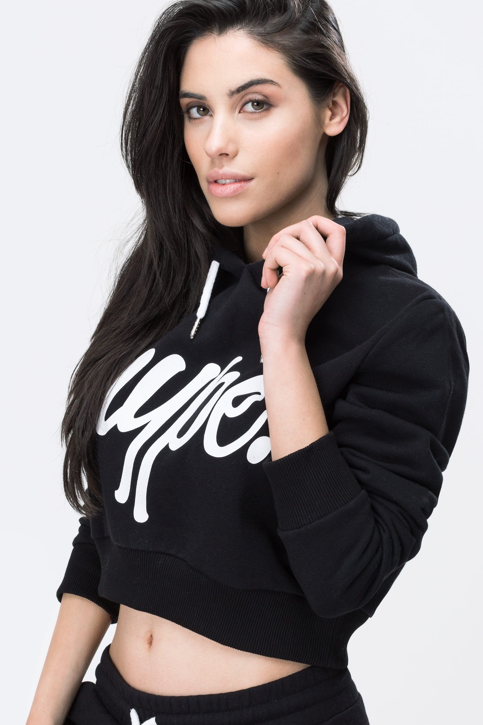 Script Women's Crop Hoodie